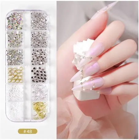 Rhinestone Manik Hiasan Kuku Nail Art Decoration Wheel-Manik Kerang 4