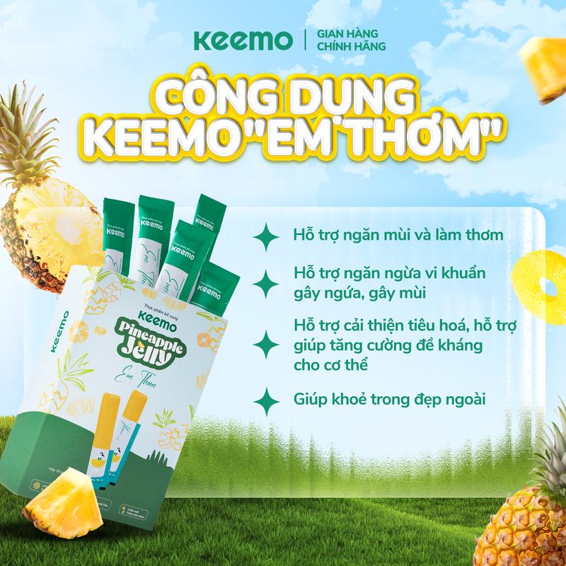 Product Introduction of [Độc quyền livestream] Thạch Dứa KEEMO hỗ trợ ngăn mùi + Thạch Nghệ Keemo 7