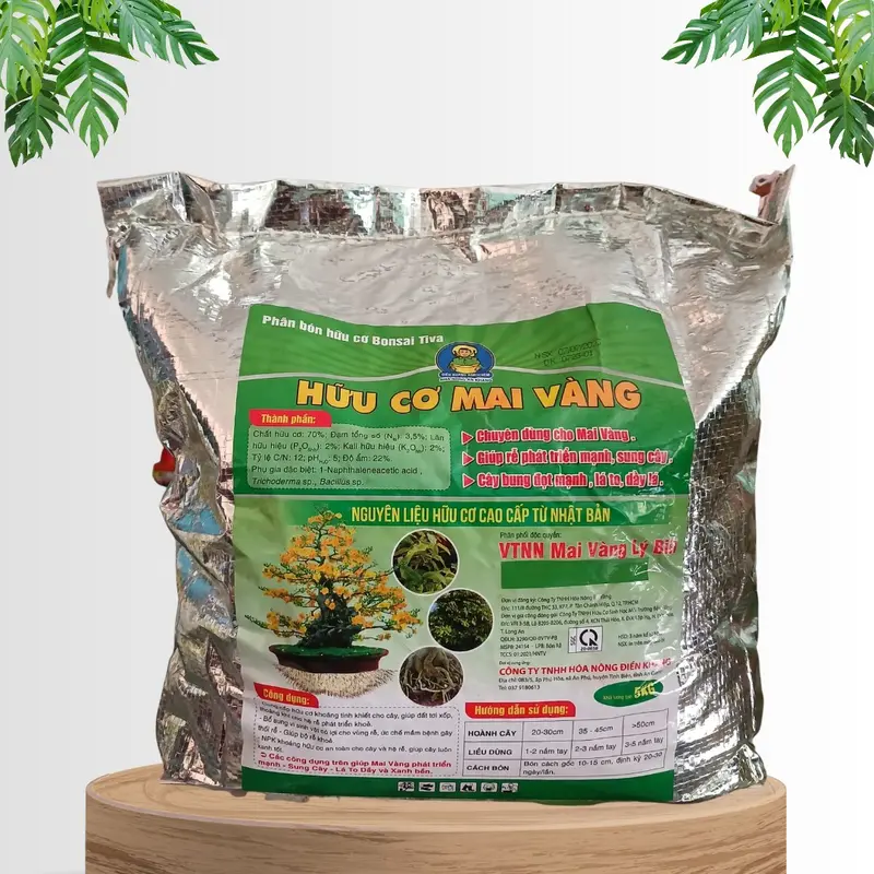 Phân Hữu Cơ Mai Vàng Bao 5kg 0