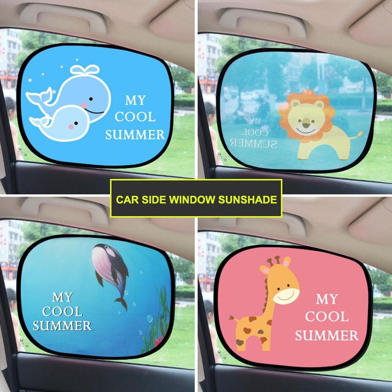 Product Introduction of 2pcs Electrostatic Adsorption Side Window Sun Shield Car Sunshade Insulation Side Shield M4E1 23