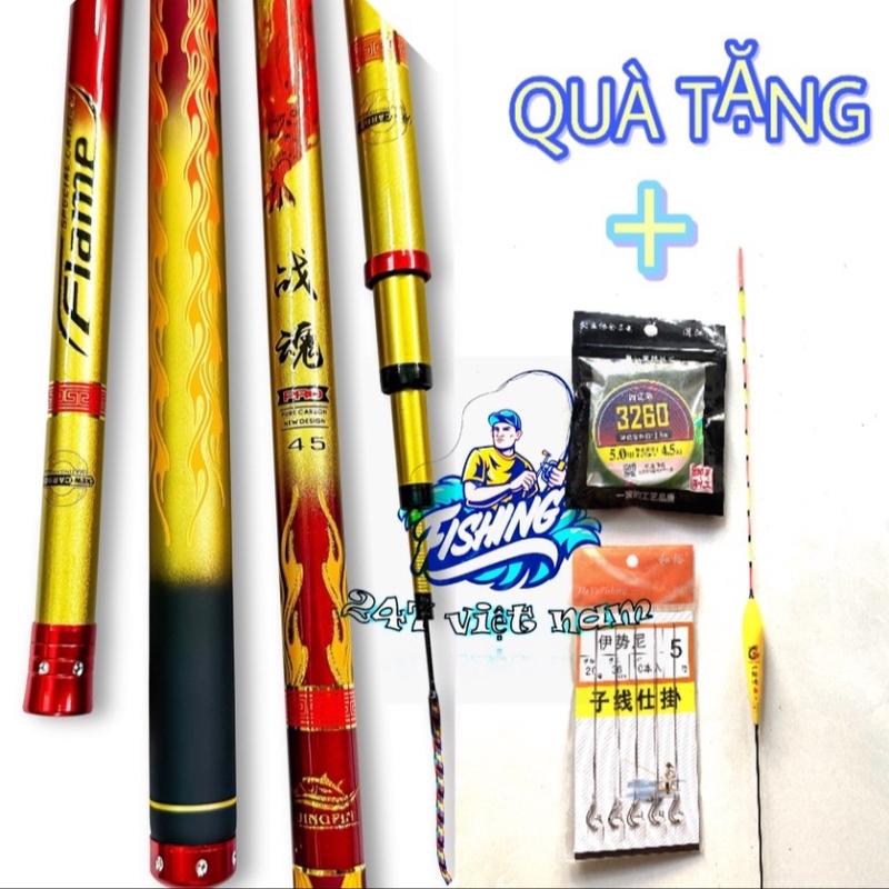 SALE Cần Câu Tay Hoả Kỳ Lân 5H Cao Cấp + Quà Tặng Ngọn Trục Thẻo Phao Đi Câu Bắt Cá Fishing Câu Cá Đồ Câu Fishing 247 Việt Nam