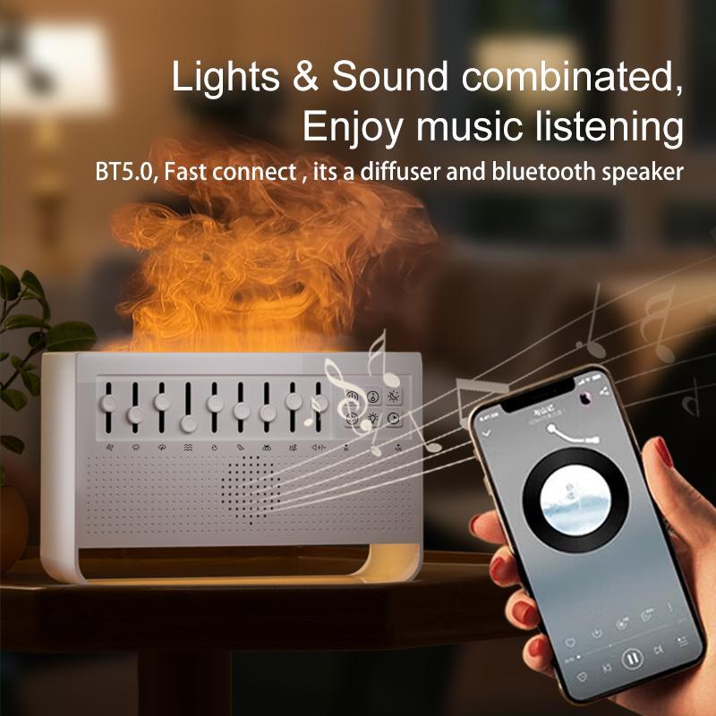 Noise Sleep Night Light Aroma Humidifier, USB Rechargeable Bluetooth-compatible Speaker Night Light, Home Atmosphere Aroma Humidifier 7