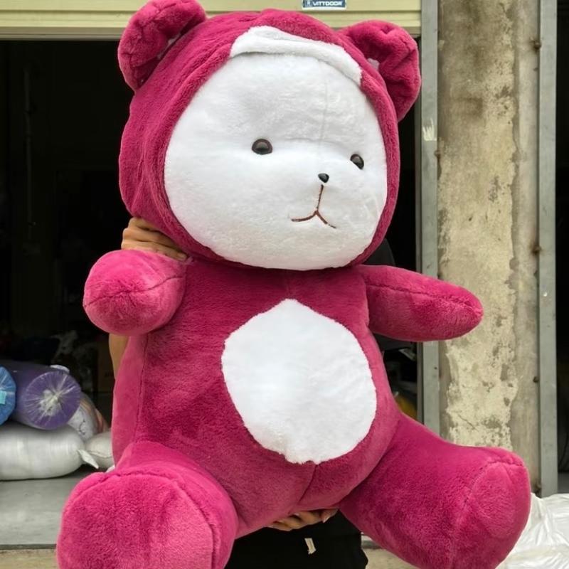 Gấu bông Lena Đỏ Đội Mũ size 1m2 khổ vải Dễ Thương Thú Bông Thú Nhồi Bông Toy Đồ Chơi