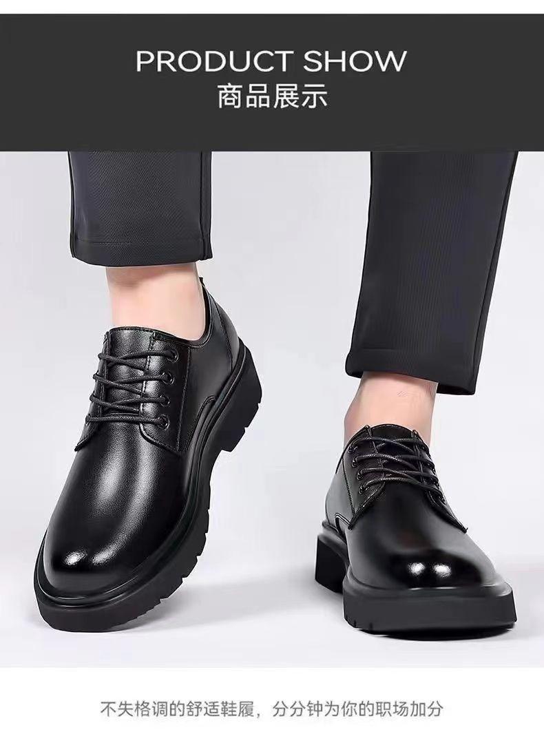 Product Introduction of 2024[100% Full Cowhide] Special Treatment Leather Shoes Men's Shoes Genuine Leather Soft Bottom Non-Slip Business Casual Shoes 5
