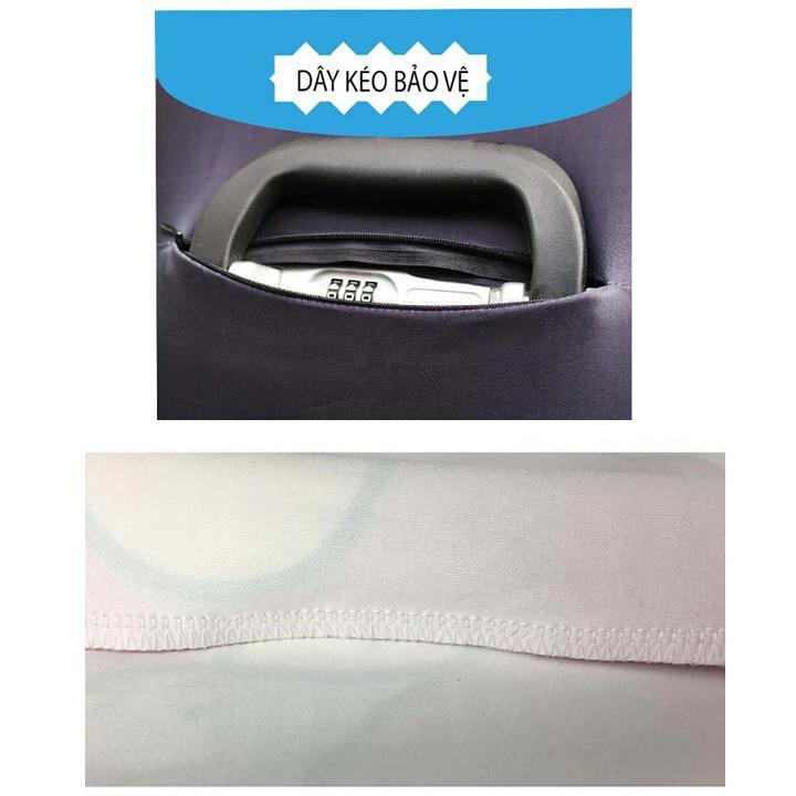 Trùm vali inch 3d thun 4 chiều co giãn hình cô bé yoga SIZE 20 -24 -28 H1991 Nhung Phụ Kiện 8