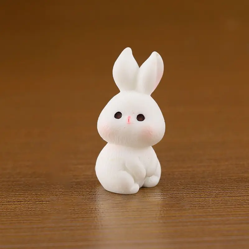 Đồ Trang Trí Thỏ, Tự Làm Sáng Tạo, Cảnh Quan Siêu Nhỏ Mini, Mô Hình Thỏ Resin, Thỏ Hoạt Hình Dễ Thương, Thu Nhỏ, Thích Hợp Cho Vườn Decor Decor Phòng 8