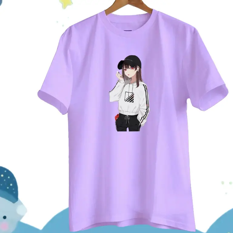 KAOS ANAK PEREMPUAN LENGAN PENDEK OVERSIZE JUMBO USIA 10-13 TAHUN D522 Fashion 3