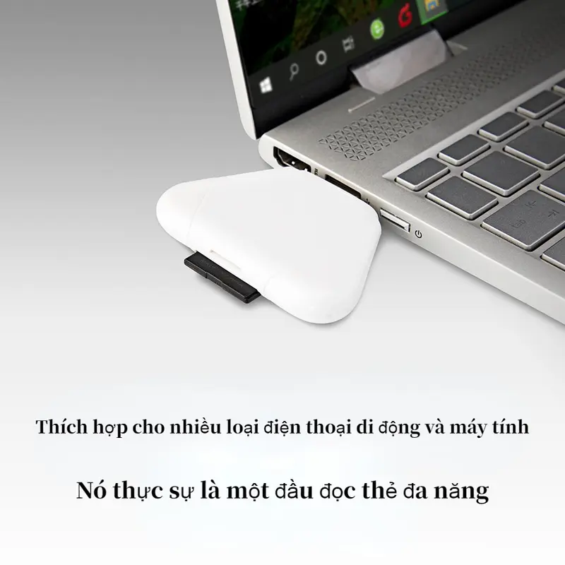Đầu đọc thẻ nhớ SD/TF đa năng có cổng Type-C, USB – dành cho điện thoại di động, laptop, PC - LAMJAD STORE 3