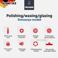 Gambar MONAKE JERMAN 2IN1 Mesin Poles Mobil Polisher 5 INCH Alat Poles Cat Mobil Full Set Car Alat Disc Disk kaca motor MK500T - MK500 dari Zerolim German Official Store Kota Administrasi Jakarta Barat 3 Tokopedia