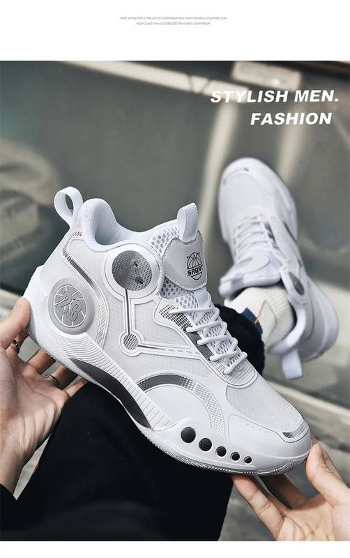 Product Introduction of 2023 new basketball shoes for men breathable mesh sport shoes thick sole anti-slip training sneakers for men size 35-45 44
