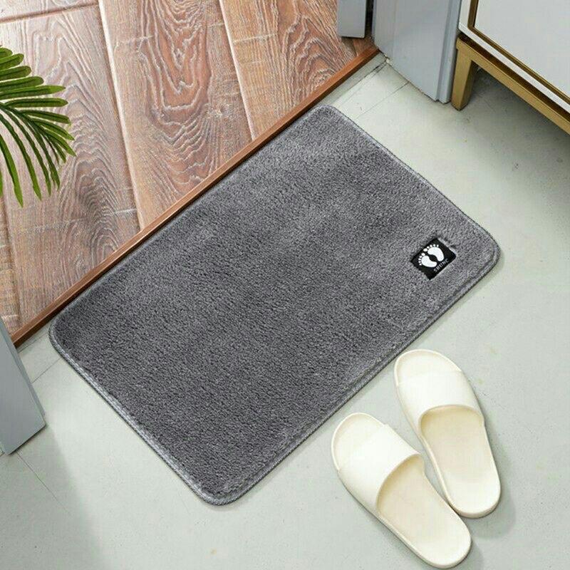 Thảm nỉ lau chân hình chữ nhật, chùi chân len mềm mịn dày dặn chống trơn trượt hàng chất lượng cao 9
