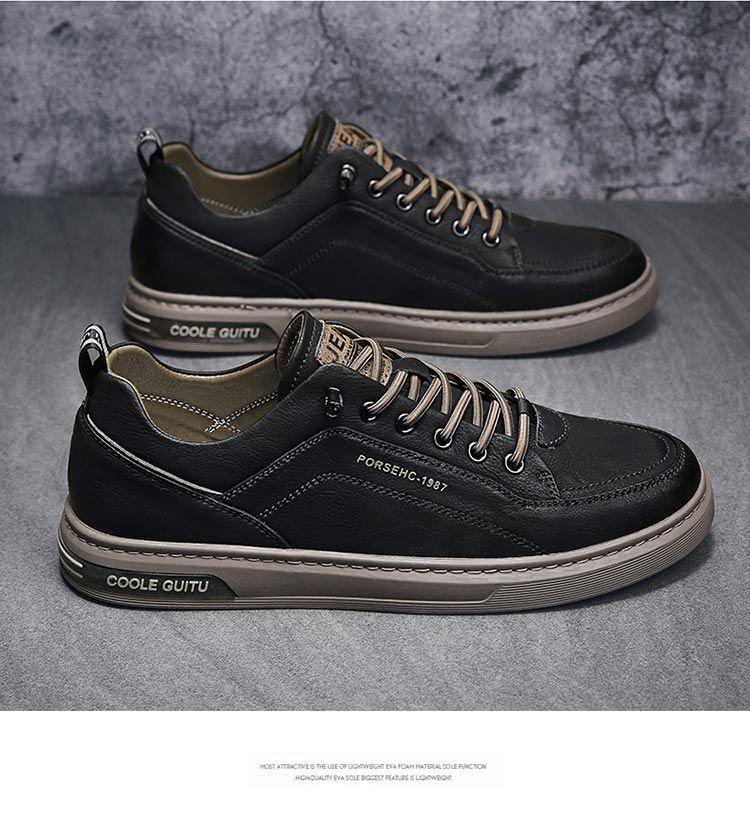 Product Introduction of 2025 Men's Shoes Spring and Autumn 2025 New Casual Leather Shoes Men's Small White Flat Shoes Teenagers Versatile Summer Sports White Shoes 20