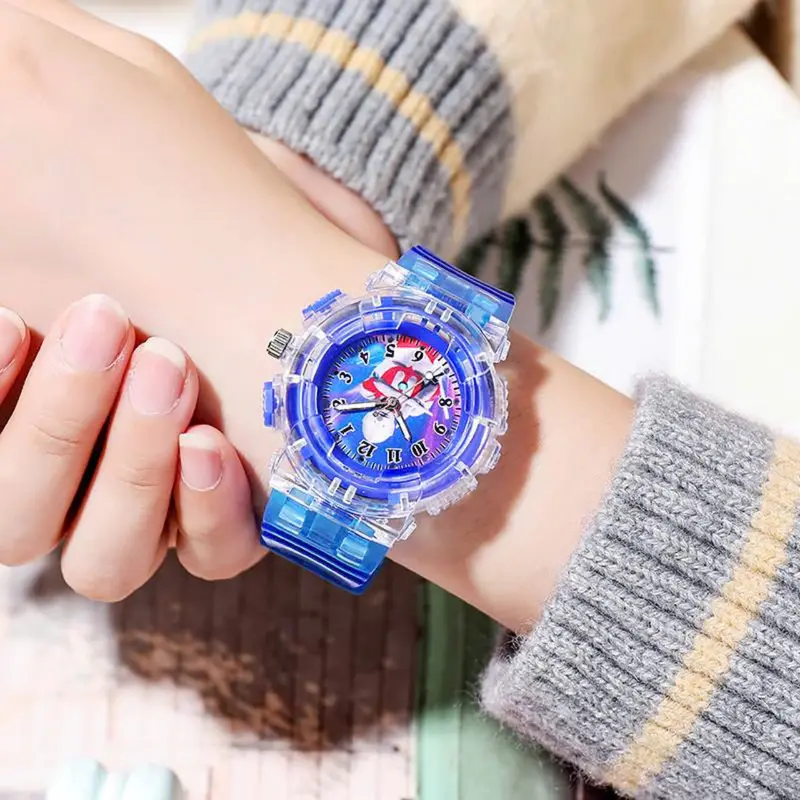 Đồng Hồ siêu nhân Đeo Tay Có Đèn led Nhiều Màu Sắc Cho Bé 4