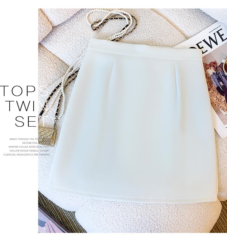 Product Introduction of AMMIN Korean style zipper high waist fashion pleated chiffon skirt Women 2024 Spring Fall retro solid color commuter A-line anti-slip hip wrap one-step dress 20