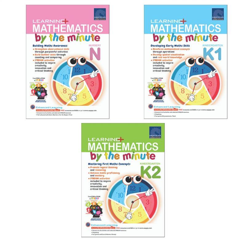 High Quality Learning+ Mathematics By The Minute Series | Topical | PreSchool Maths School Assessment Books  SAP 0