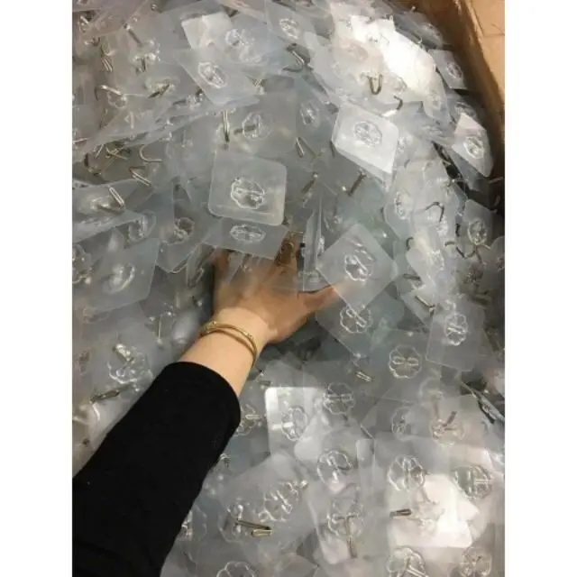 Móc Dán Tường Treo Đồ Trong Suốt T10 - Móc Dính Cường Lực Thần Thánh Gắn Siêu Dính Đa Năng - 6X6Cm
