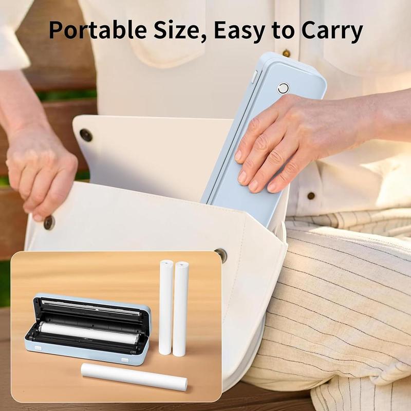 A4 Thermal Printer Paper, 1/4 Rolls or 100 Sheets Multi-purpose Document File Home & Office Thermal Paper, Compatible with M08F/A40/PD-A4 Thermal Printer 3