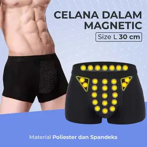 COD Celana Dalam Terapi Kesehatan Pria Dengan Bahan Batu Magnetic Magnet Tourmaline Warna Hitam Ukuran L XL XXL XXXXL VK