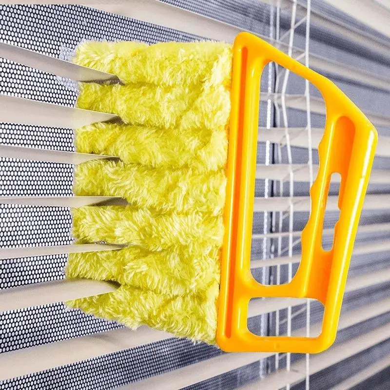Microfiber Window Cleaning Brush, Washable Cleaning Brushes with Handle, Household Cleaning Tool for Kitchen Bathroom