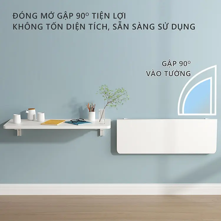 Bàn học gấp gọn thông minh có khe để đồ tiện dụng thương hiệu IGA -  GP302 2