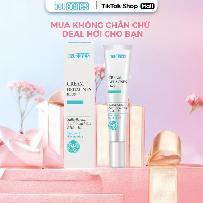 [DEAL 1 MỤN] - TML801 Kem Mụn BEUACNES PLUS 15g- Giảm Mụn, Sáng Da, Mờ Thâm Mụn Nam Nữ, Làm Đẹp Da Women Skincare, thuốc bôi K Chăm Sóc Da Cho Bé Trà