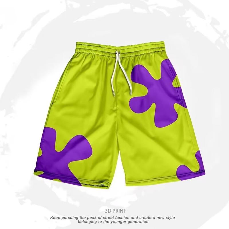 Product Introduction of Men Shorts Summer New Beach Pants Sports Running Shorts American Stylish Beach Casual Shorts Men Trendy Japanese Style Drawstring Quick-Drying Straight Shorts 12