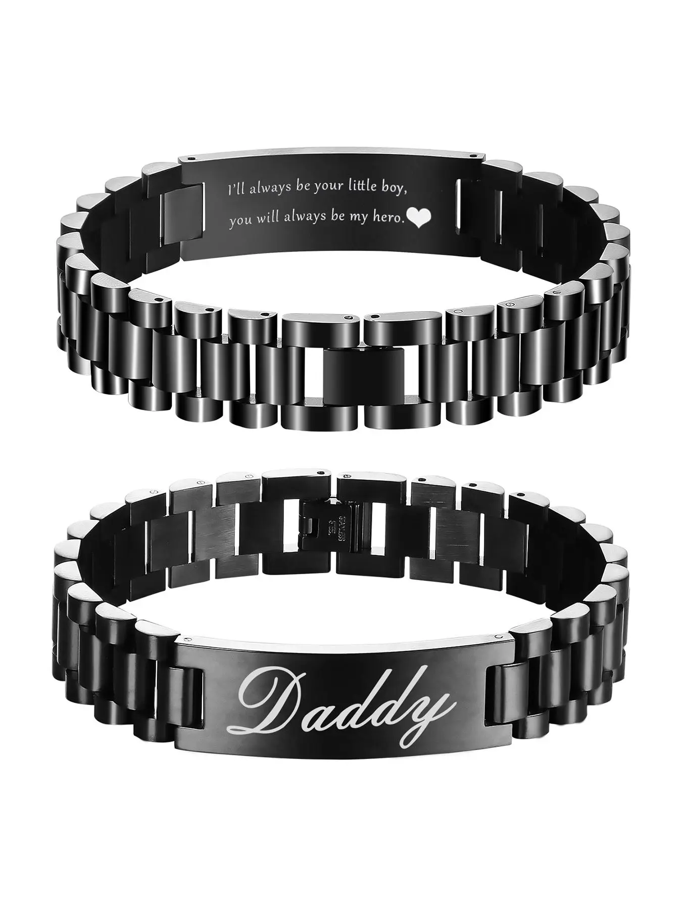 Men's Stainless Steel Link Bracelet, Magnetic Bracelet for Men, Fashion Adjustable Jewelry for Party, Daily Clothing Decor, Trendy All-match & Exquisite Jewelry for Daddy Birthday Gift,  His and Hers Gifts
