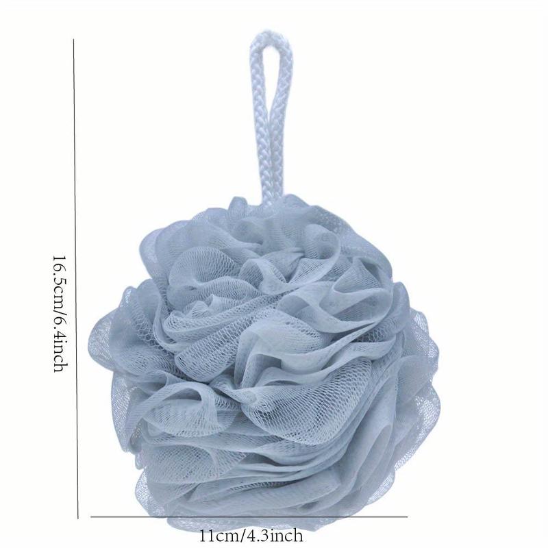 Bathing Loofah with Rope, 1 Count Solid Color Bathing Ball, Shower Exfoliating Ball, Bathroom Supplies for Home Use, Bathroom Accessories 1