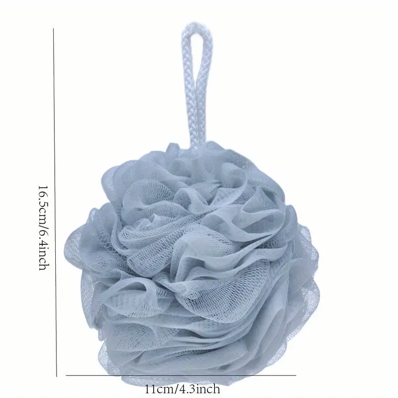 Bathing Loofah with Rope, 1 Count Solid Color Bathing Ball, Shower Exfoliating Ball, Bathroom Supplies for Home Use, Bathroom Accessories 1