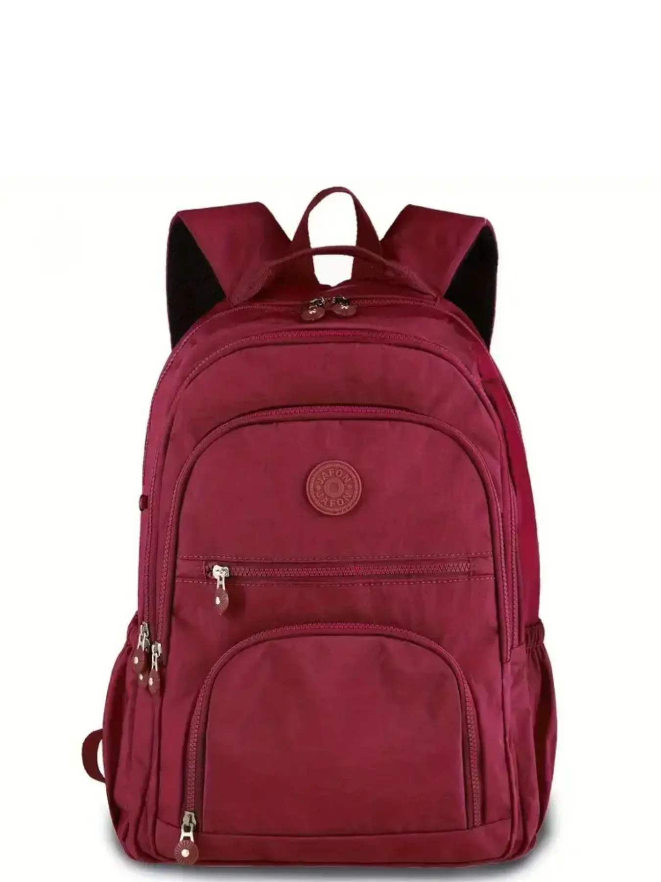 Large Capacity Backpack, Casual Solid Color Zipper Backpack for Women & Men, Fashionable Backpack for Daily Use