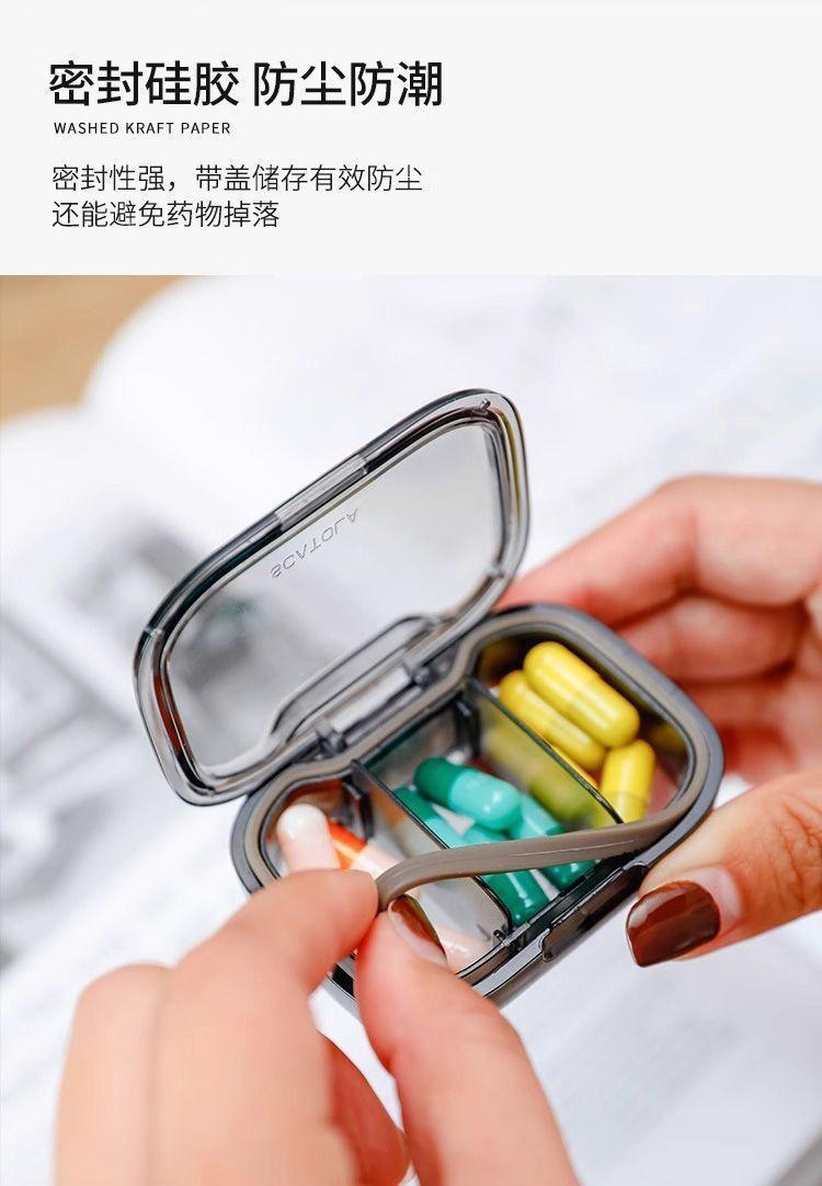 Product Introduction of Medicine Box Portable Small Size Mini Three Meals a Day Pill Tablet Medicine Compartment Box Portable Medicine Small Box 5