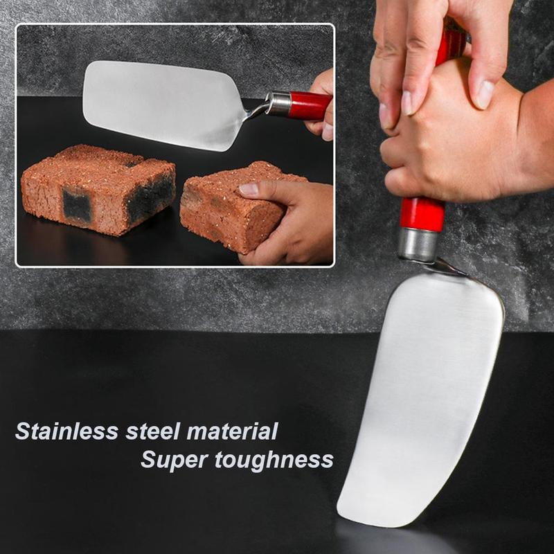 Product Introduction of Stainless Steel Spatula One-piece Stainless Steel Dish Spoon Small Shovel Forging Masonry Tool Y8T4 17