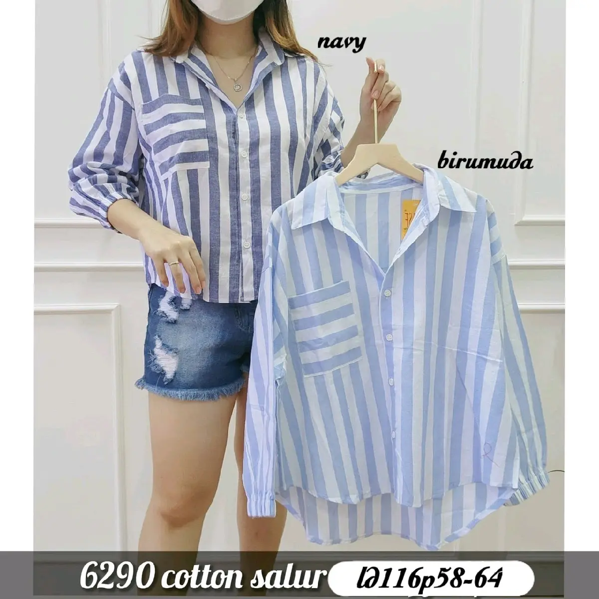 6290 KEMEJA SALUR JUMBO KATUN IMPORT