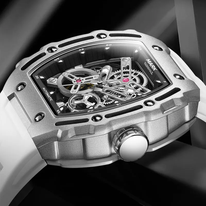 Đồng hồ cơ automatic nam Mark FairWhale size 43mm máy tourbillon chống nước 3ATM phong cách thể thao 2