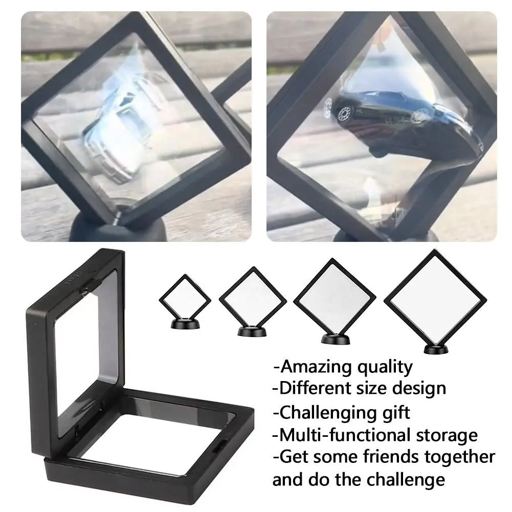 Membrane 3D Display Suspended Frame Antioxidation Film Black Case Photo Box