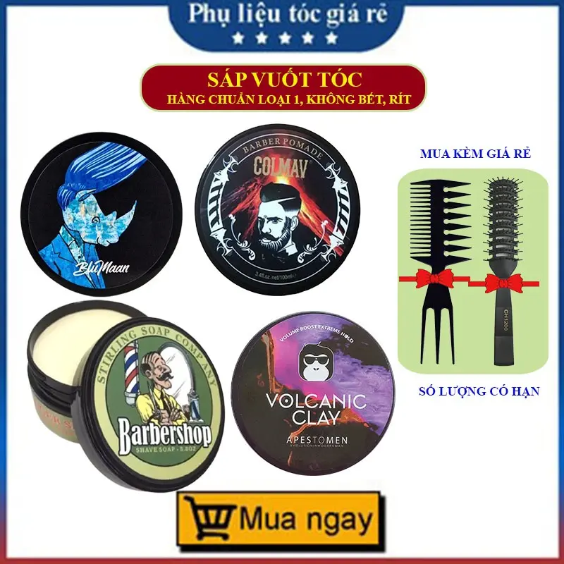 [Loại 1] Sáp vuốt tóc nam - keo vuốt tóc BLUMAN, MRDUC, VCL 100g mùi hương nam tính tóc giữ nếp