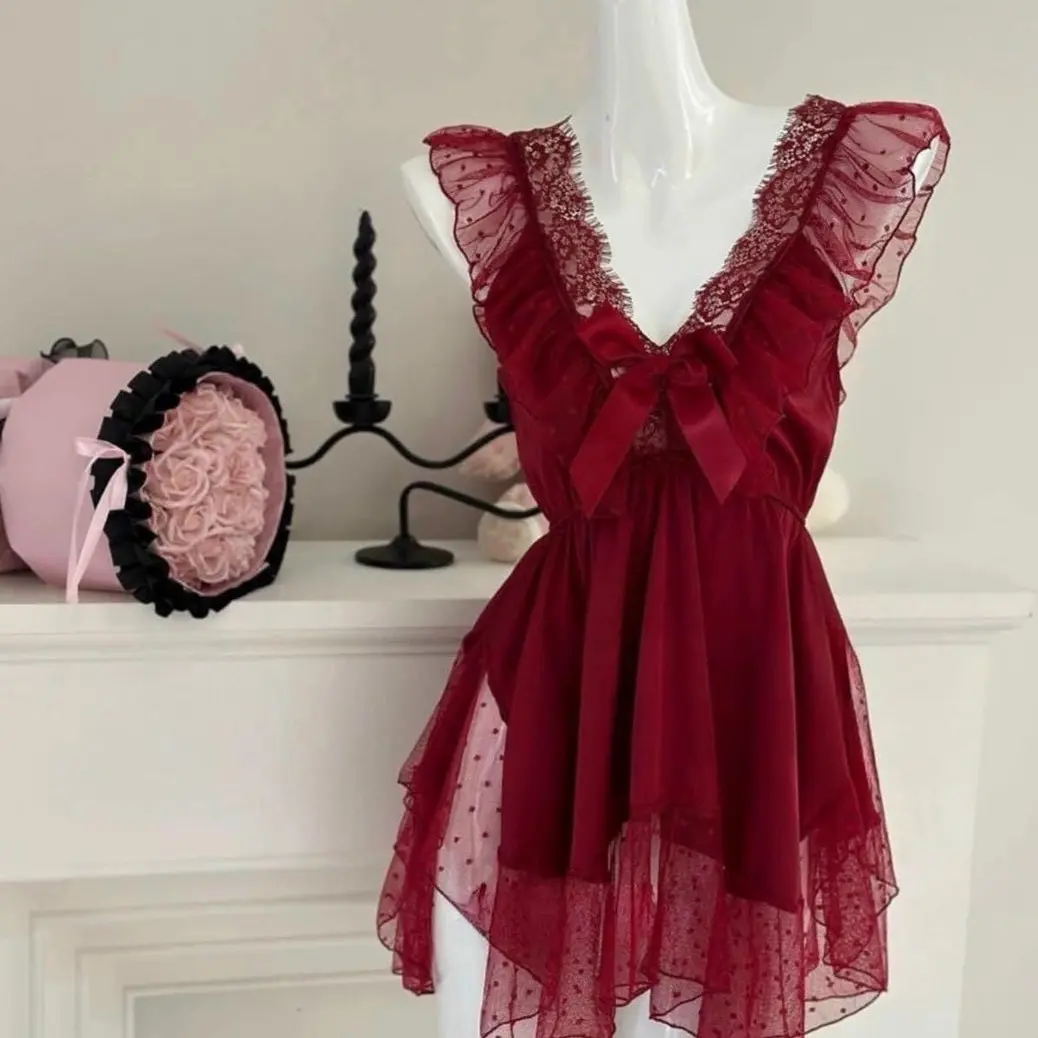 [ĐN05] - Váy Ngủ Xinh Phối Ren Mềm Mại