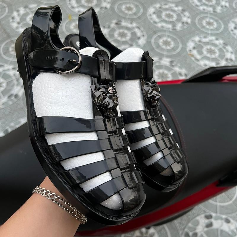 Dép Rọ siêu Cấp Bản Bóng (kèm hộp) LoGo Hổ To cao su đúc nguyên khối full siez 36-44 DéP Đế Bằng Nam depnamdep 2024