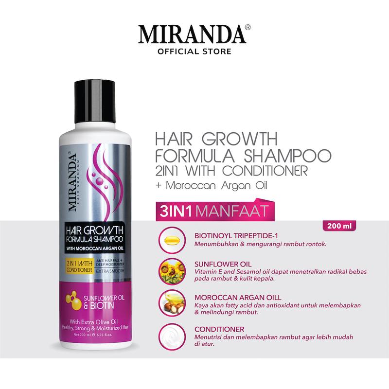 [BBD] Miranda Hair Growth Biotin Shampoo (Perawatan Rambut Rontok ...