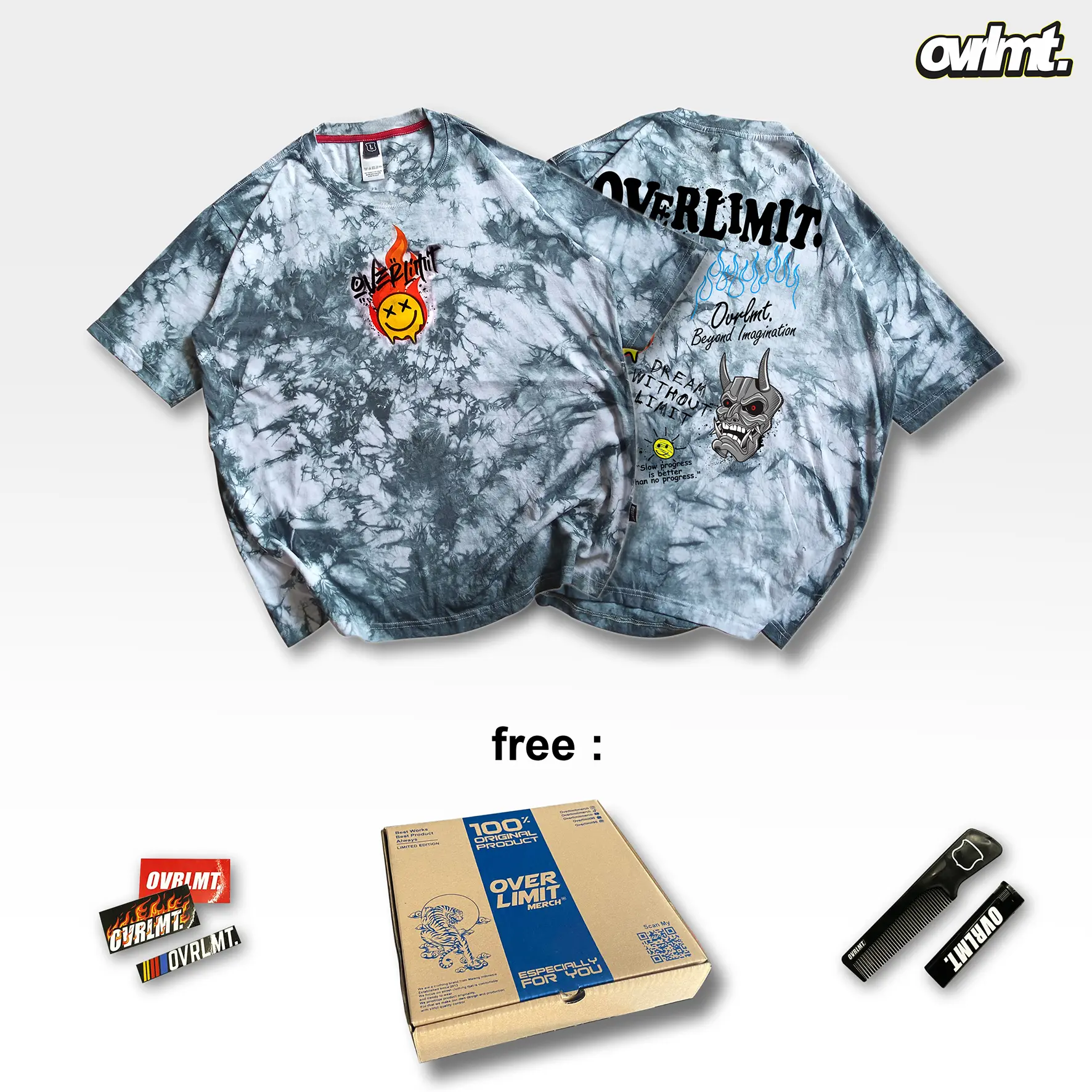 T-SHIRT | KAOS OVERSIZE | TIEDYE | POP ART | OVERLIMIT | MERCH Nyaman Panjang