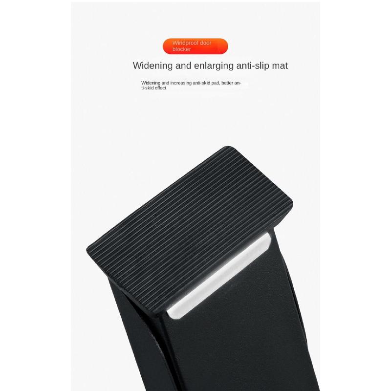 Product Introduction of New Stainless Steel Folding Door Stop Self Adhesive No Drilling Door Wedge Anti-collision Sound Dampening Door Holder Door 27
