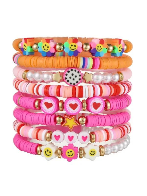 Random Color Cute Beaded Bracelet, Boho Style Colorful Beaded Bracelet, Fashion Accessories for Women & Girls 4