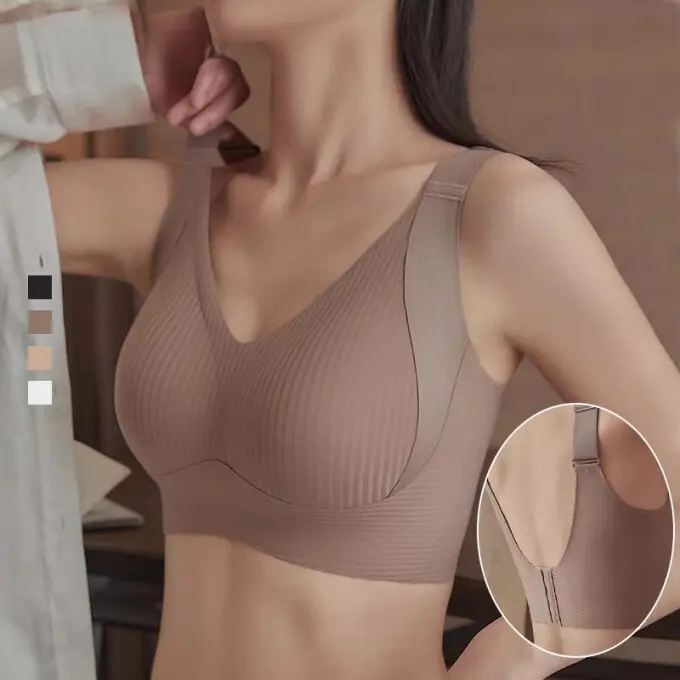 Women Minimizer Bra Seamless Adjustable Full Cup Underwear Plus Size Anti-Sagging Lift Up Brassiere