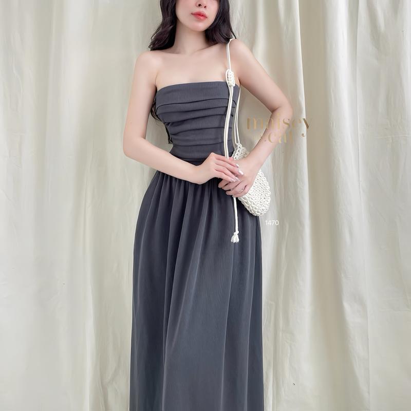 [MAISEY ẢNH THẬT] 1470 - ĐẦM MAXI CÚP NGỰC DRAPPING TỈ MỈ CÓ HAI TÚI SƯỜN TIỆN LỢI Nữ Women Nữ Women Dress Thun 6