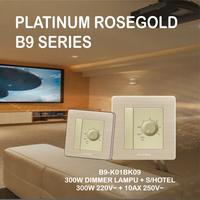 Gambar ARCHITECH Platinum B9-K01BK09 Sakelar/SAKLAR/300W DIMMER+Saklar Gold - DIMMER+S.HOTEL dari ARCHITECH INDONESIA Kota Administrasi Jakarta Utara 4 Tokopedia
