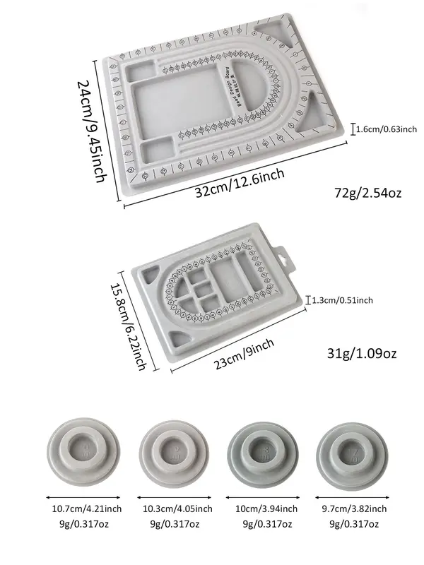 DIY Jewelry Beading Board, Versatile Measuring Beading Board, DIY Jewelry Making Supplies for Bracelet & Necklace Making for Women & Girls 2