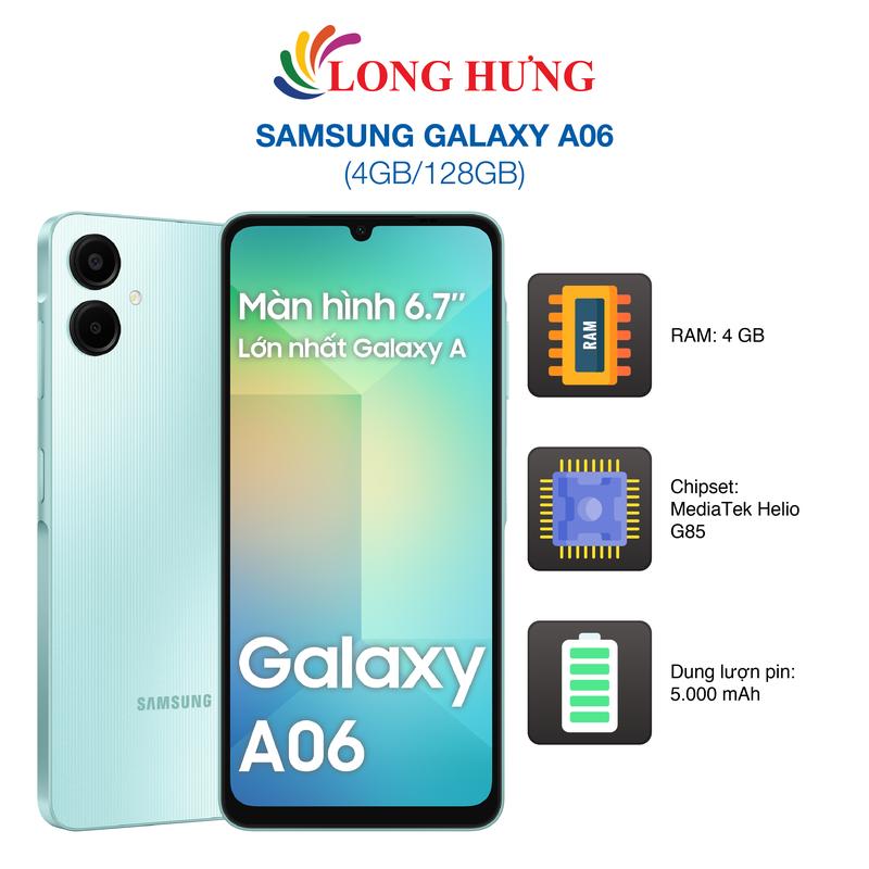Điện thoại Samsung Galaxy A06 (4GB/128GB) - Hàng chính hãng
