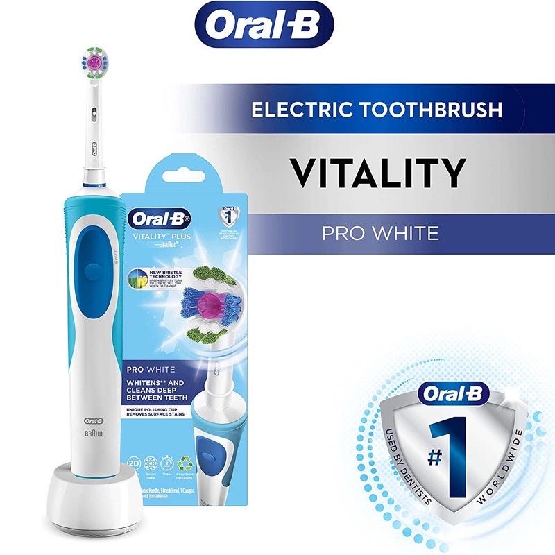 [ Mẫu Mới Cải Tiến ] Bàn Chải Điện Oral B VITALITY PLUS BRAUN Hàng Chính Hãng Dành Cho Người Lớn