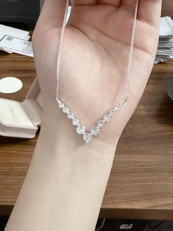 [May jewels] Dây chuyền Sắc Xuân Quyến Rũ đính kim cương tổng hợp dành cho phái nữ quyến rũ 2