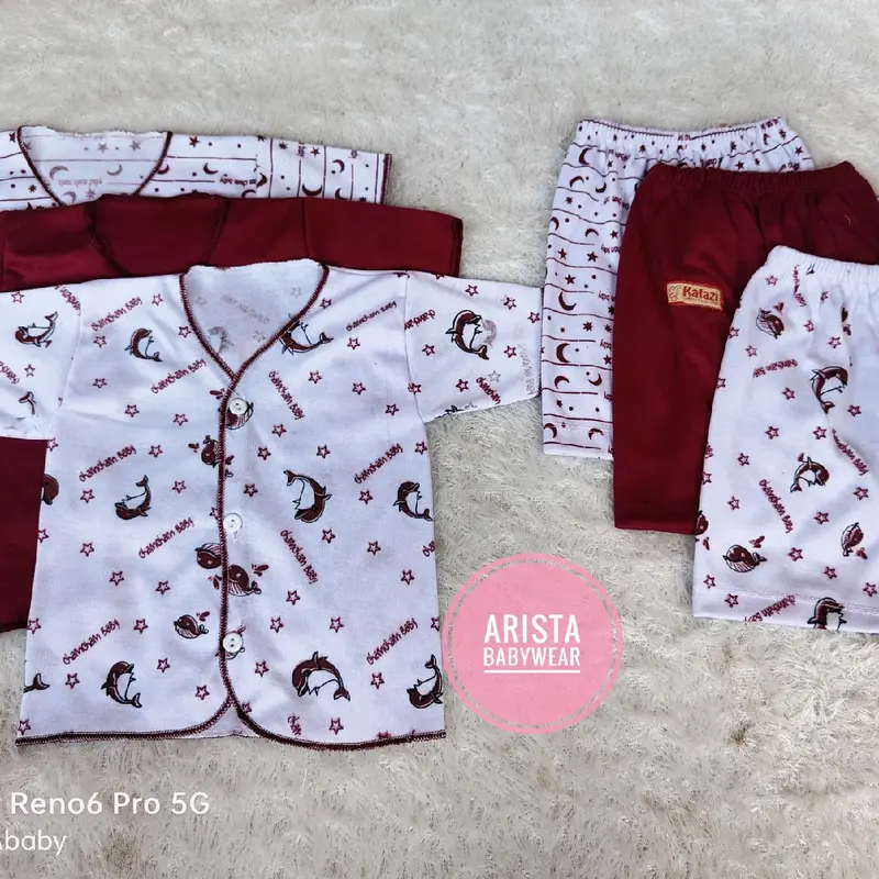 ￼18pcs baju+celana bayi mix polos & motif SNI Chamchambaby 2